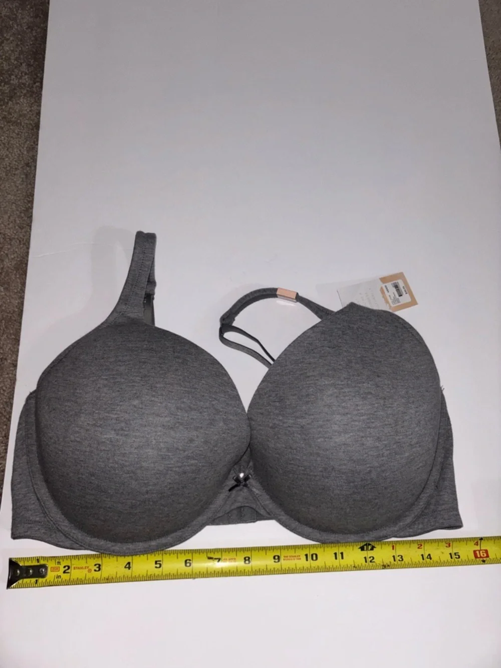 Cacique Collection T-Shirt Bra Boost Plunge Gray Size 42DDD